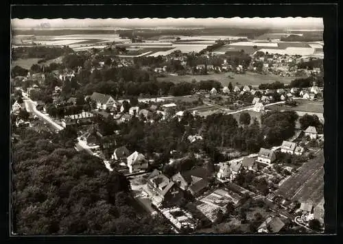 AK Fallingbostel, Hotel zum Böhmetal, Ortsansicht aus der Vogelschau