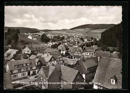 AK Willingen /Waldeck, Cafe-Pension zum Bären, Ortsansicht