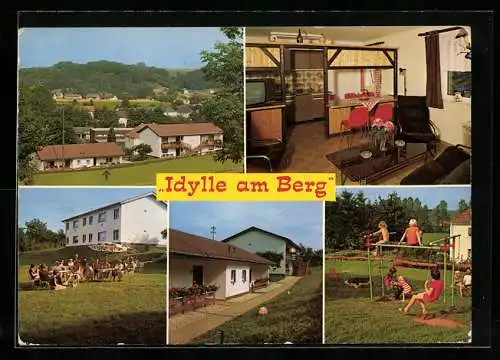AK Körperich /Südeifel, Hotel im Naturpark Idylle am Berg, Innenansicht, Spielplatz