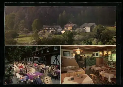 AK Bad Orb im Spessart, Gästehaus-Cafe Waldfriede, Innenansicht, Terrasse