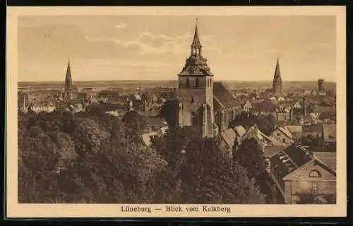 AK Lüneburg, Blick vom Kalkberg auf den Ort