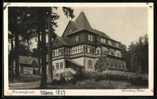 AK Spiessberg, Spiessberg Hotel in Waldlandschaft