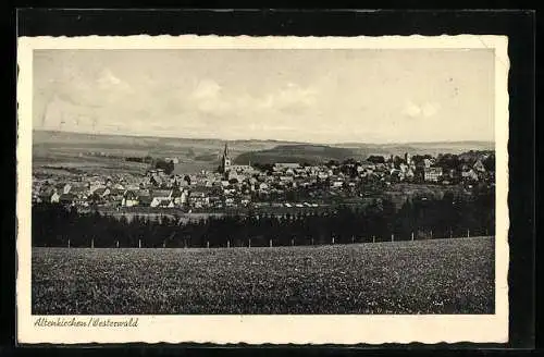 AK Altenkirchen /Westerwald, Teilansicht mit Kirche