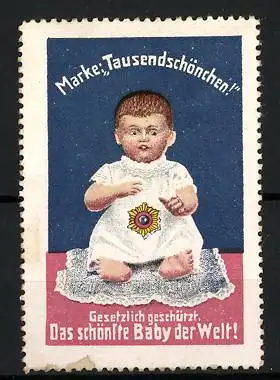 Reklamemarke Marke Tausendschönchen, Das schönste Baby der Welt