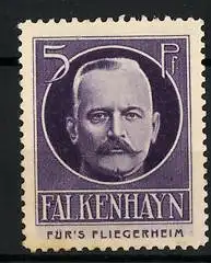 Reklamemarke General Falkenhayn im Portrait, Für's Fliegerheim