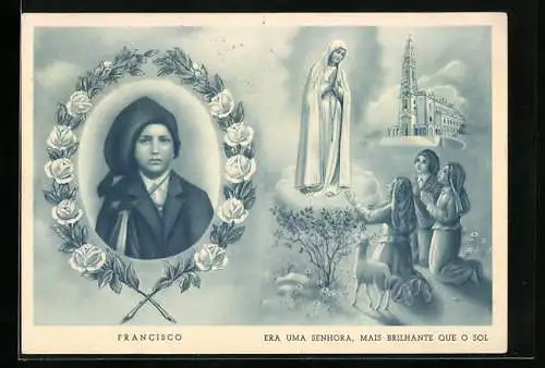 AK Fatima, Marienerscheinung 1917, Portrait Francisco