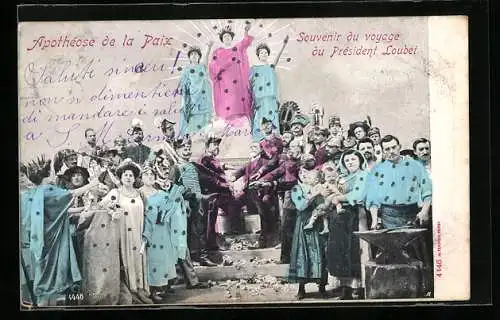 AK Voyage du President Loubet, Apotheose de la Paix