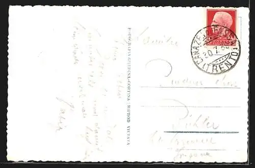 AK Refugio Rodella, Partie an der Berghütte