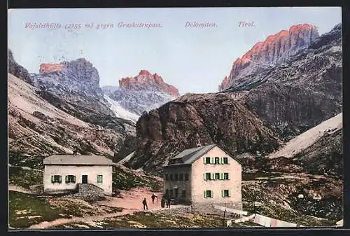 AK Vajolethütte, Blick auf Grasleitenpass