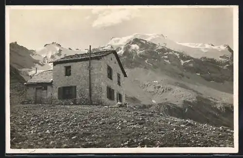 AK Rifugio Stella Alpina, Edelweisshütte mit Bergpanorama