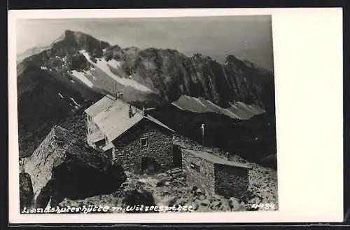 AK Landshuter Hütte, Berghütte mit Wilseespitze