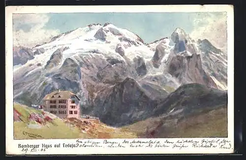 Künstler-AK Edward Theodore Compton: Bamberghaus auf Fedaja