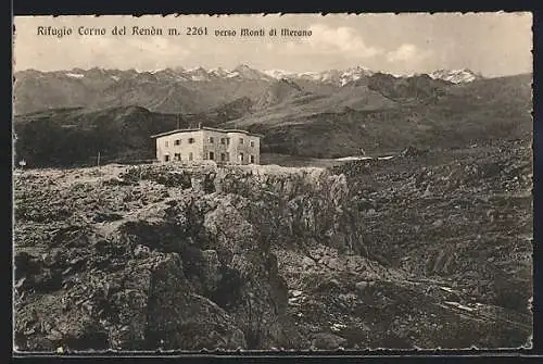 AK Rifugio Corno del Renòn, Berghütte gegen Monti di Merano
