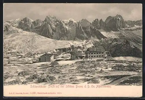 AK Schlernhaus, Hüttengruppe der Sektion Bozen d. D. Oe. Alpenvereins