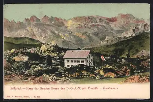 AK Sellajoch-Haus, Berghütte mit Furcella und Gardenazza