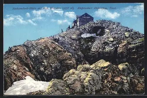 AK Sachsendank-Hütte /Nuvolau, Ansicht von unten