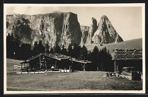 AK Malga Boccia di Monte, Ansicht mit Dolomiten-Gruppe