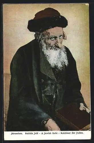 Künstler-AK Jerusalem, Rabbin Juif, Rabbiner der Juden
