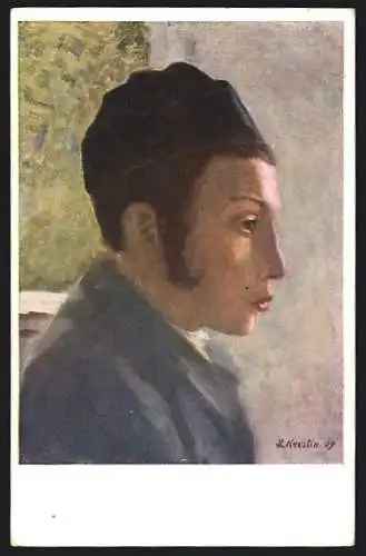 AK Porträt eines jungen Juden, Judaika