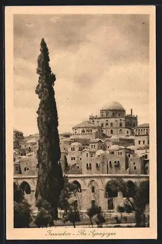 AK Jerusalem, Blick zur Synagoge