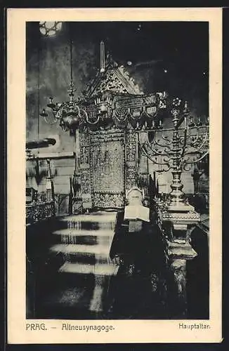 AK Prag, Altneusynagoge, Hauptaltar