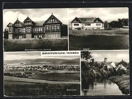 AK Breitungen /Werra, Gaststätte Seeblick, Teilansicht, Schloss