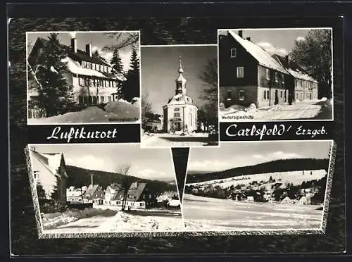 AK Carlsfeld /Erzgeb., Weitersglashütte, Ortsansicht im Winter