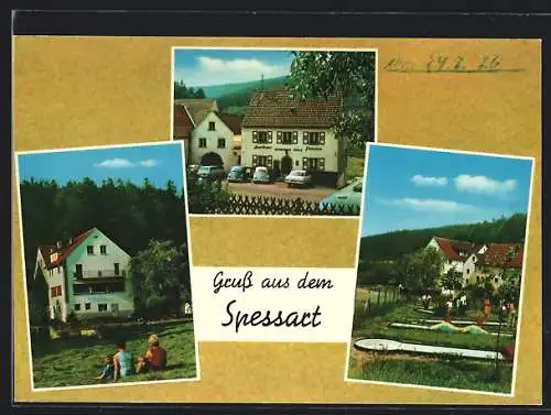 AK Aschaffenburg, Gasthaus und Pension Bamberger Mühle