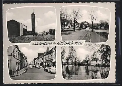 AK Wassenberg, vier Ansichten des Ortes