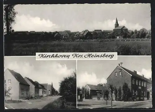 AK Kirchhoven /Krs. Heinsberg, Ortsansicht mit Kirche, Strassenpartie