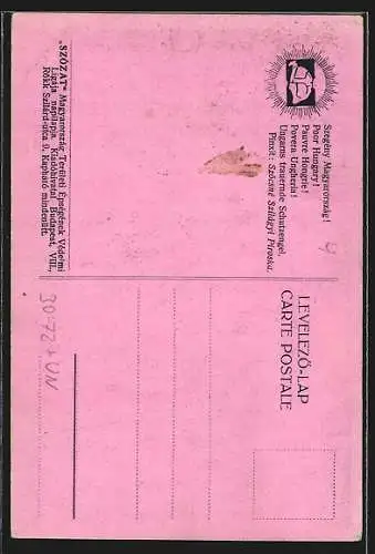 Künstler-AK Ungarns trauernde Schutzengel