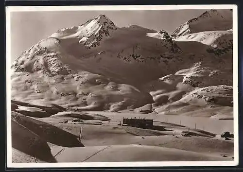 AK Berninapass, Panorama nella stgione invernale, Gruppo del Bernina
