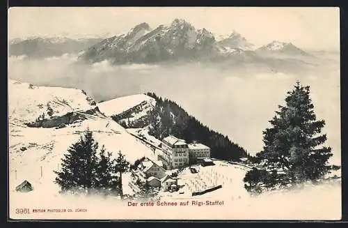 AK Rigi-Staffel, die Hotels im ersten Schnee