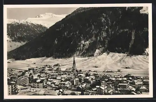 AK Davos-Platz, Teilansicht mit Bergen