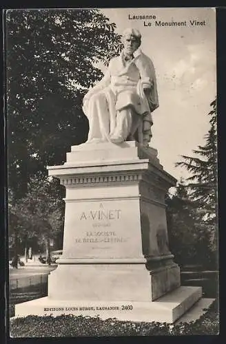 AK Lausanne, Le Monument Vinet