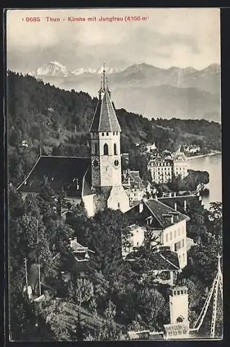 AK Thun, Kirche mit Jungfrau