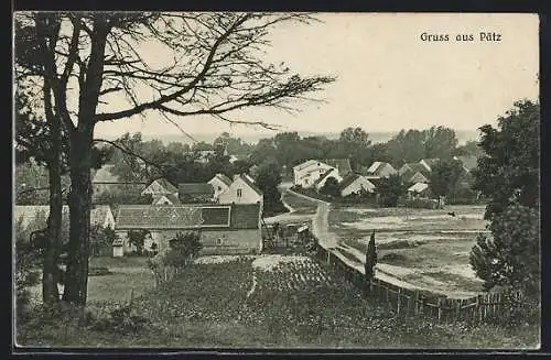 AK Pätz, Ortsansicht mit Strasse