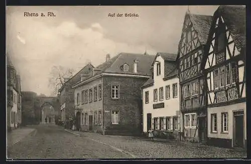 AK Rhens, Auf der Brücke, Weinwirtschaft