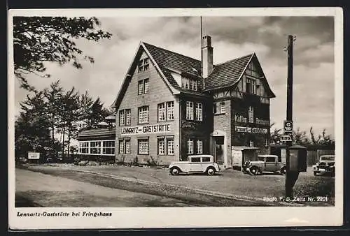 AK Fringshaus, Lennartz Gaststätte, parkende Autos