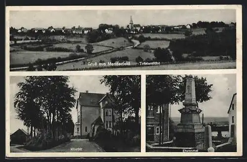 AK Manderfeld, Kloster, Ehrenmal, Ortsansicht