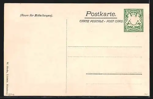 AK Nürnberg, 18. Deutsche Philatelistentag 1906, Ganzsache Bayern 5 Pfennig