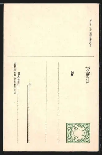 Künstler-AK Nürnberg, Jubiläums-Landesausstellung 1906, Fahnen, Weissgerber, Ganzsache Bayern 5 Pfennig