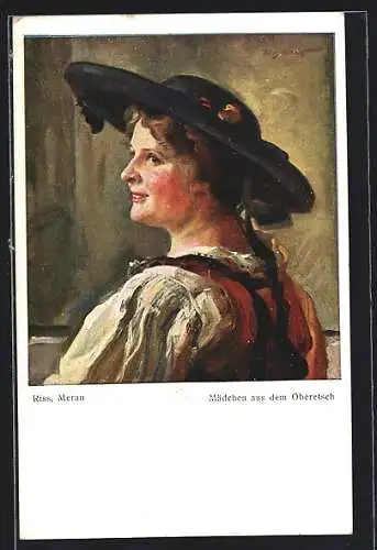Künstler-AK Thomas Riss: Mädchen aus Oberetsch