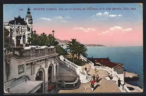 AK Monte-Carlo, Vue sur le Casino, les Terrasses et le Cap Martin