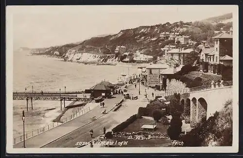 AK Ventnor /Isle of Wright, Teilansicht mit Steilküste