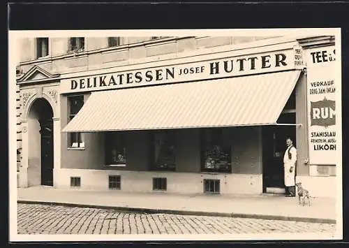 Foto-AK Wien, Delikatessen Josef Hutter, Lacknergasse 33