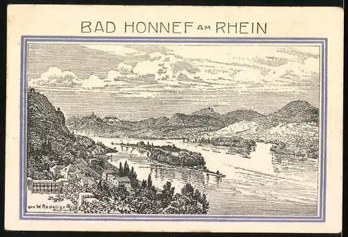 Notgeld Bad Honnef 1921, 99 Pfennig, Ruine Drachenfels, Stadtwappen