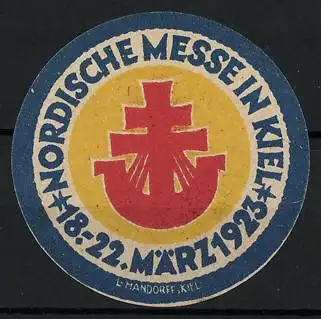 Reklamemarke Kiel, Nordische Messe 1923, Messelogo