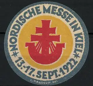 Reklamemarke Kiel, Nordische Messe 1922, Messelogo