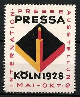 Reklamemarke Köln, Internationale Presse-Ausstellung Pressa 1928, Messelogo